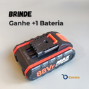 Motosserra Elétrica a Bateria + 1 bateria extra de brinde