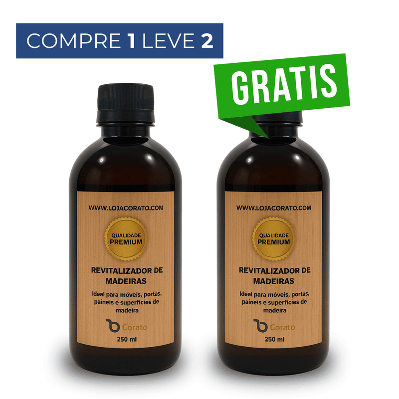 Revitalizador de Madeira Corato 250ml - COMPRE 1 LEVE 2