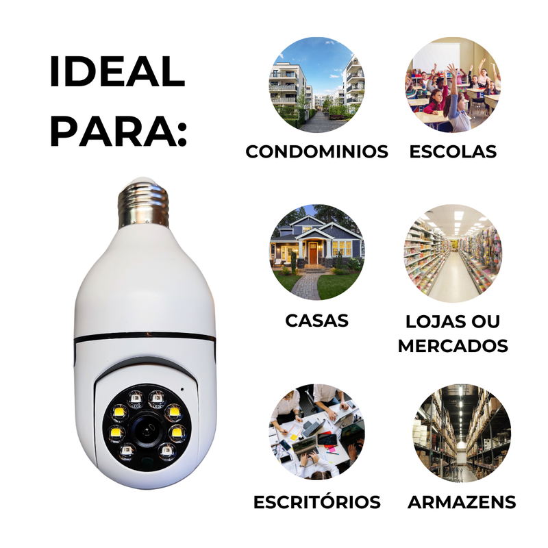 Câmera Giratória 360° Wifi - Compre 1 , leve 2