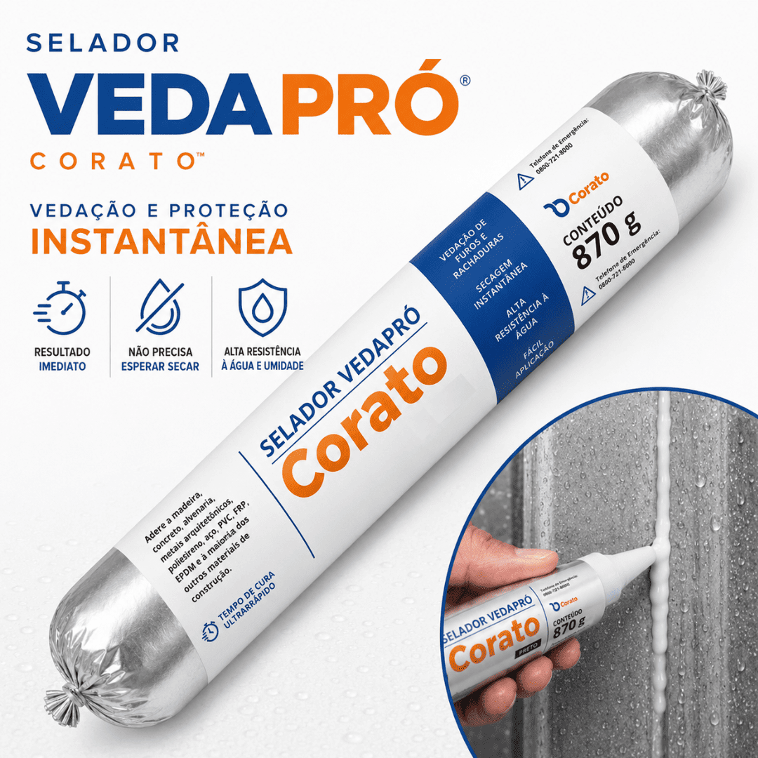 Selador VedaPró Corato 870g - Impermeabilizante Instantâneo