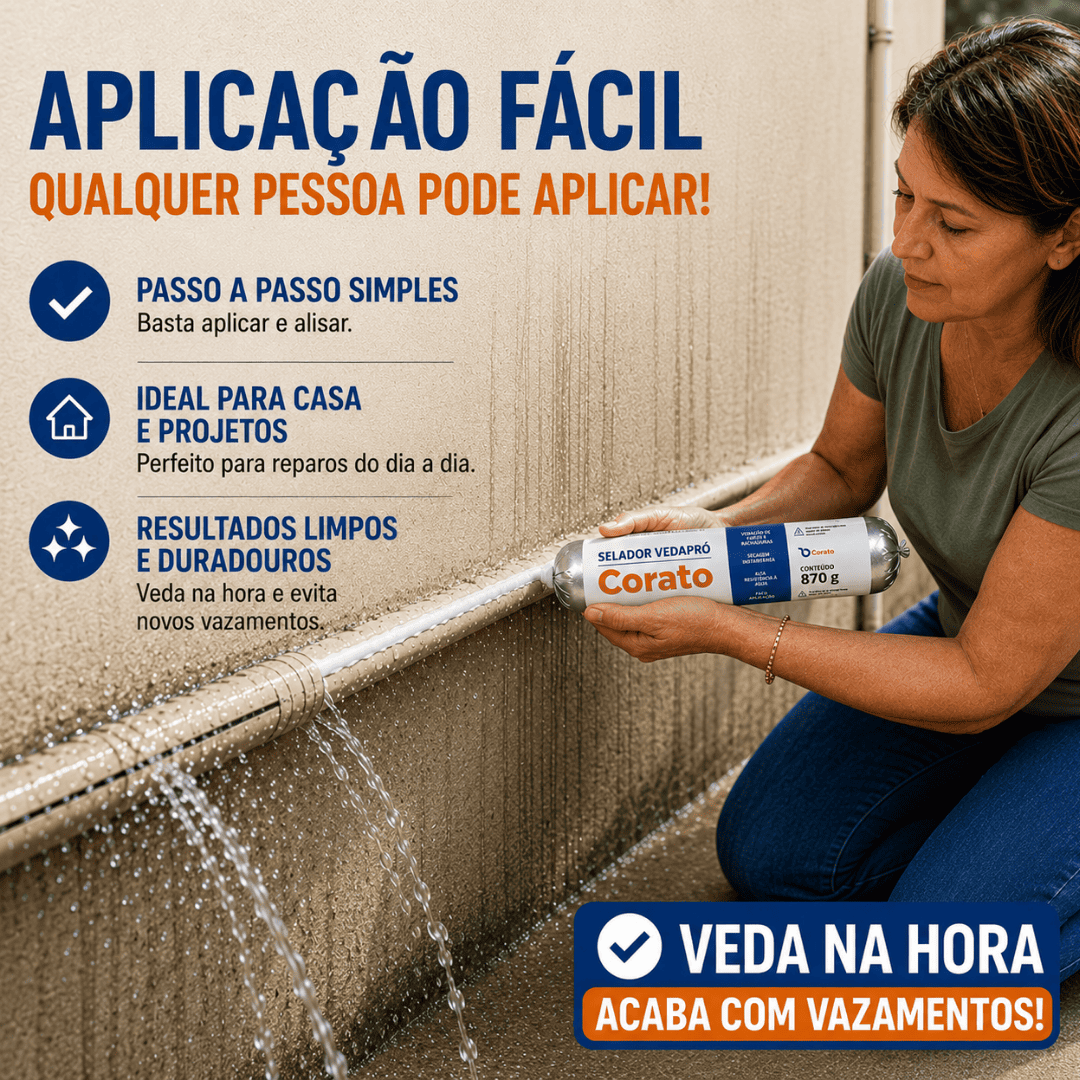 Selador VedaPró Corato 870g - Impermeabilizante Instantâneo