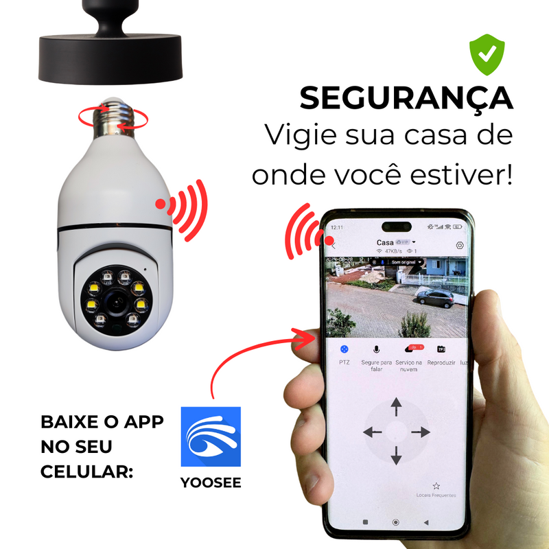Câmera Giratória 360° Wifi Compre 1 , leve 2 + FRETE GRÁTIS
