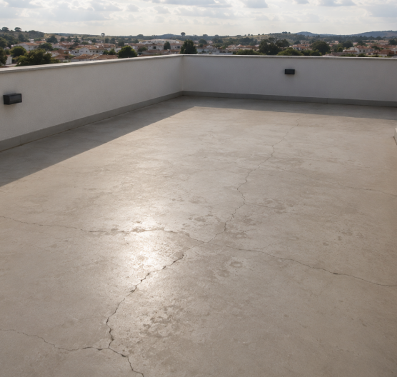 Terraço com fissuras