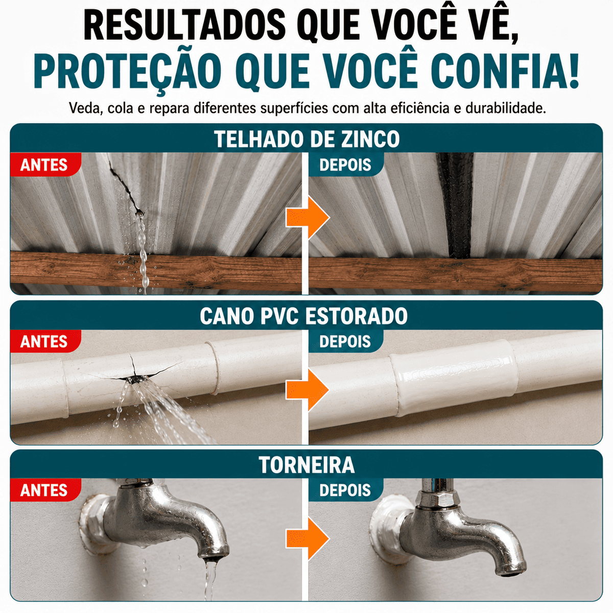 Selador VedaPró Corato 870g - Impermeabilizante Instantâneo