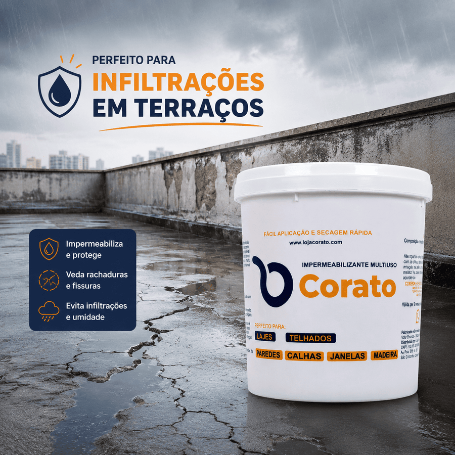 Impermeabilizante Multiuso Corato - Perfeito para Terraços