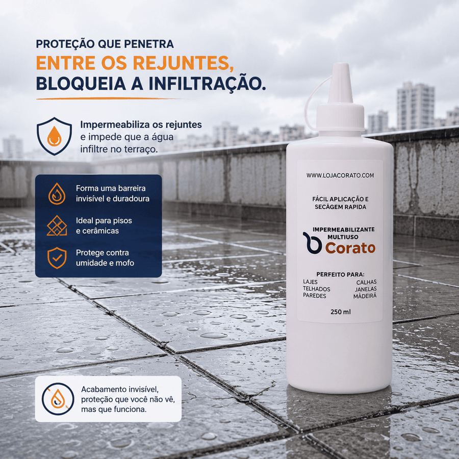 Impermeabilizante Multiuso Corato - Perfeito para Terraços