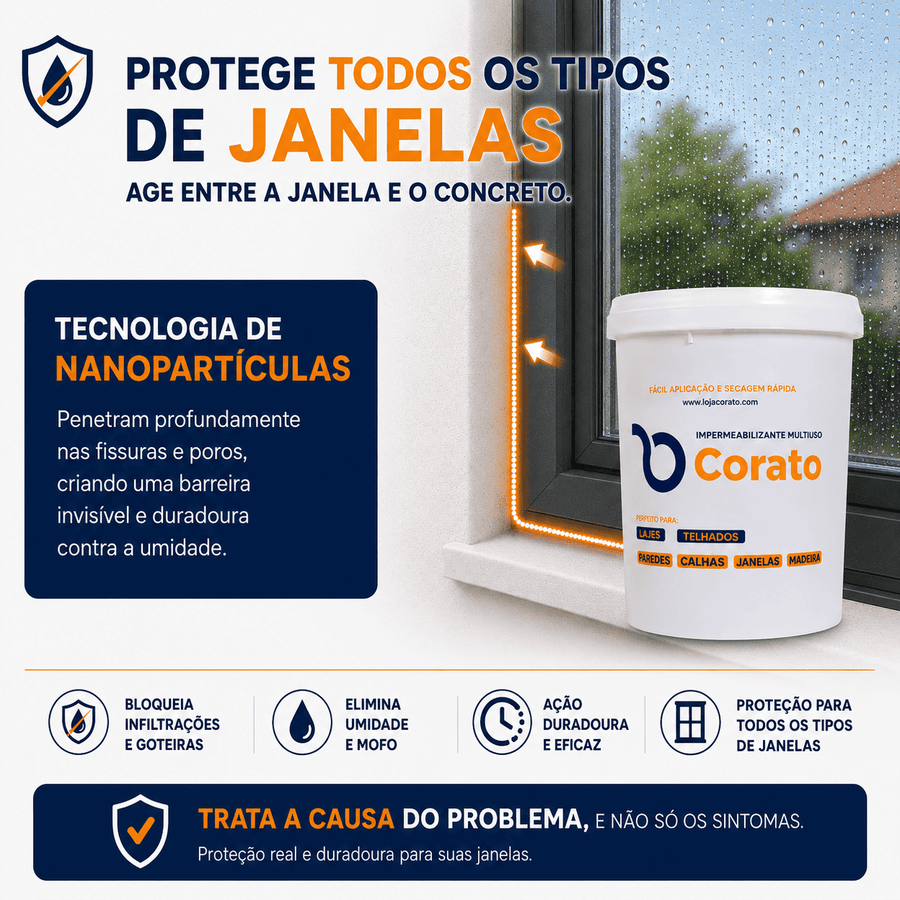 Impermeabilizante Corato - Perfeito para Janelas