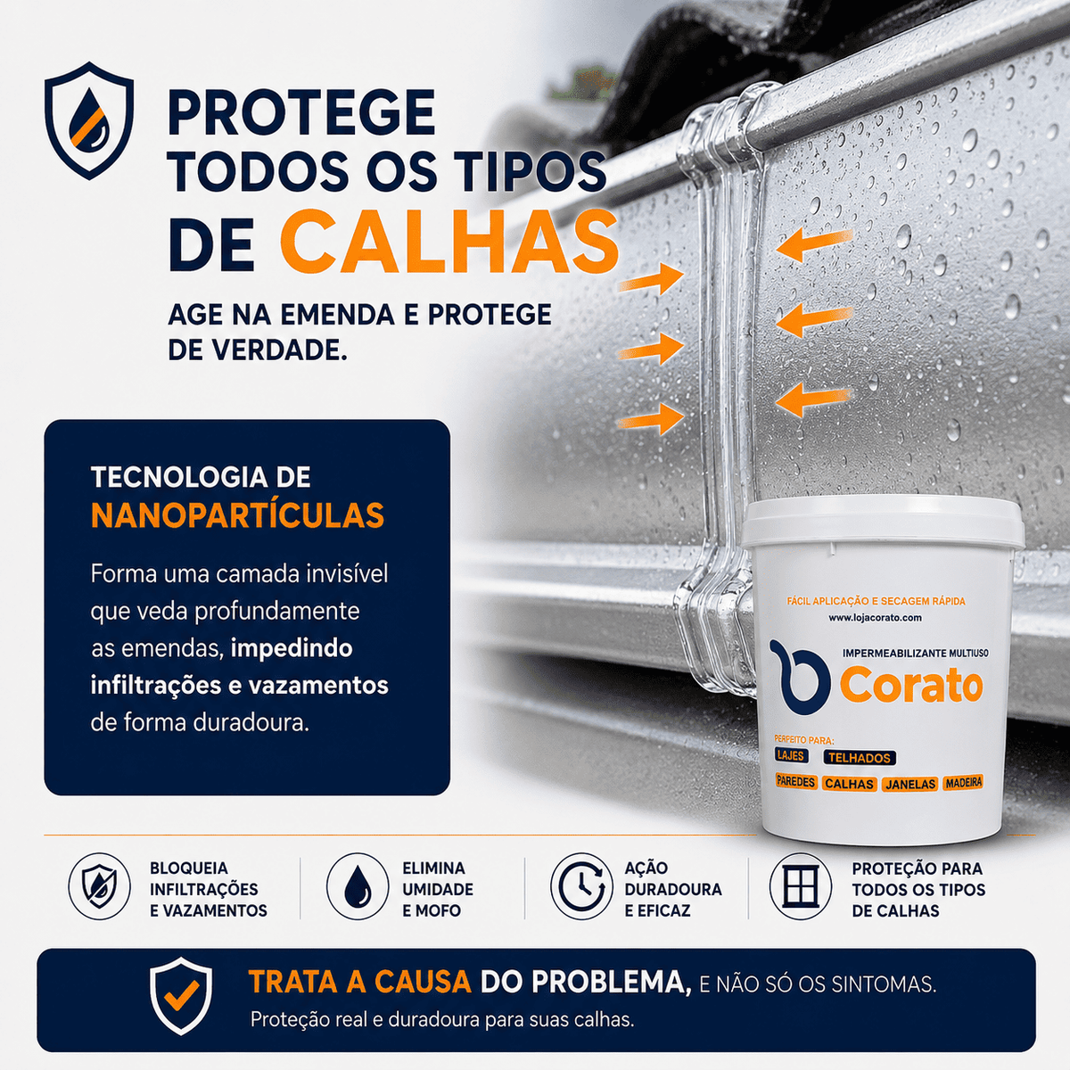 Impermeabilizante Corato - Perfeito para Calhas