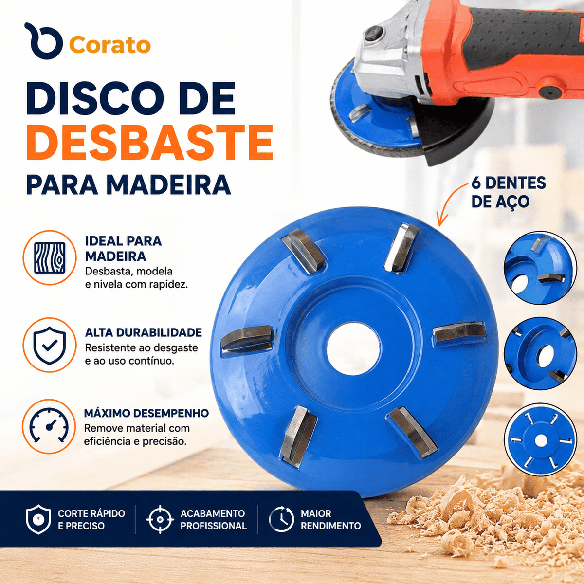 Disco Premium para Desbaste de Madeira