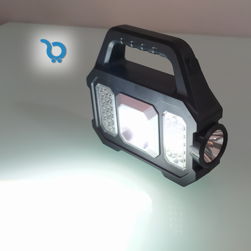 Lanterna Portátil Recarregavel Energia Solar e USB