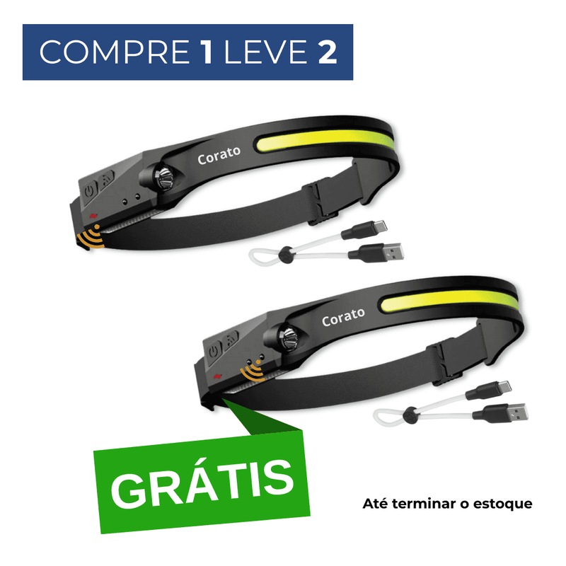 Lanterna de Cabeça LED - COMPRE 1 LEVE 2