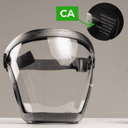 Máscara Protetora Facial (COM CERTIFICADO DE APROVAÇÃO)