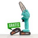 Motosserra Elétrica a Bateria + 1 bateria extra de brinde