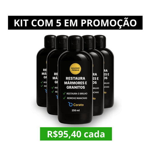 Kit com 5 - Restaura Mármores e Granitos 250ml