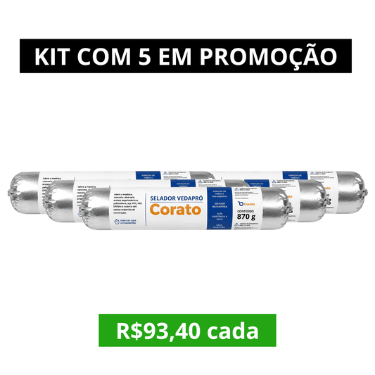 Kit com 5 - Selador VedaPró Corato 870g