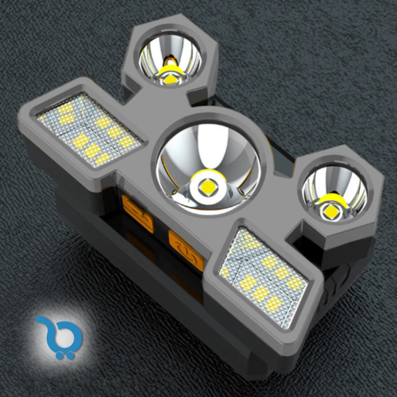 Lanterna de Cabeça Recarregável LED - 5 lâmpadas
